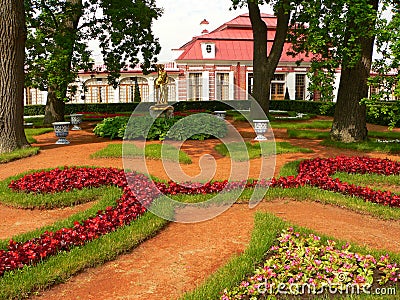 Garden of Peterhof Stock Photo