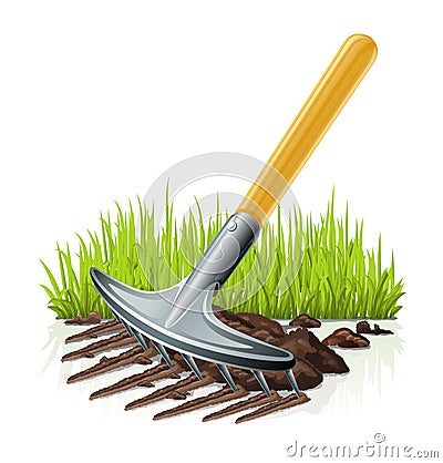 Garden rake Vector Illustration