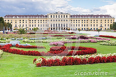 Garden Schloss Schonbrunn palace, Vienna Editorial Stock Photo