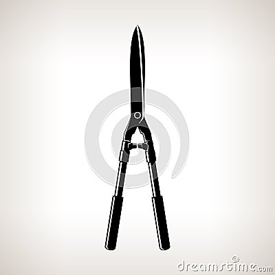 Garden Shears, Shrub Shears Vector Illustration