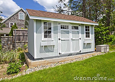 Garden Shed Stock Photo