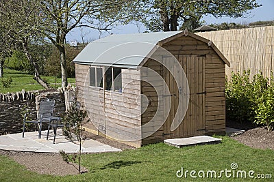 Garden shed Stock Photo