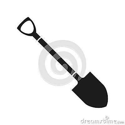 Garden shovel vector icon. Vector Illustration