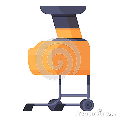 Garden shredder technology icon cartoon vector. Robot tool Vector Illustration