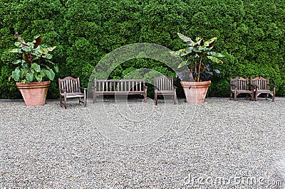 Garden Sitting Area Stock Photo