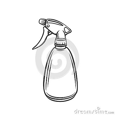 Garden sprayer outline Cartoon Illustration