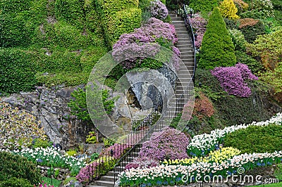 Garden stair Stock Photo