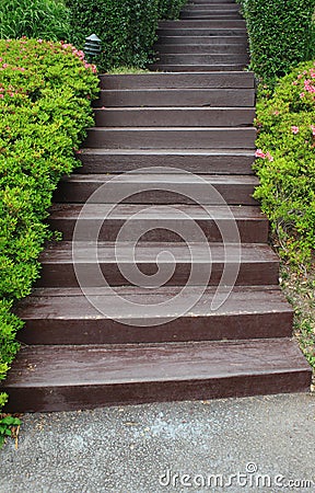 Garden stairway Stock Photo