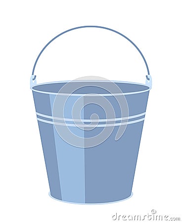 Garden steel bucket Vector Illustration
