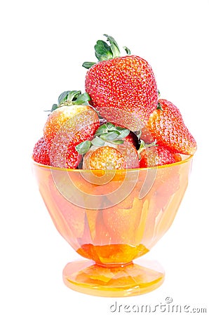 A cup of fresh sweet fresh strawberry Stock Photo