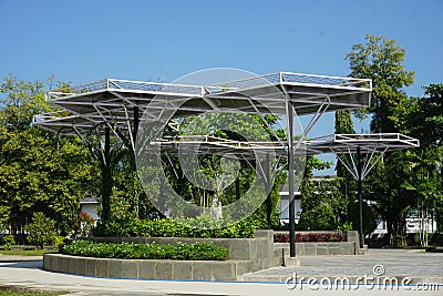 Solar Tropical Greenery Canopies Stock Photo