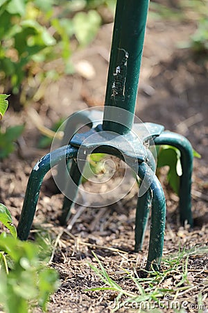 Garden Tiller Stock Photo