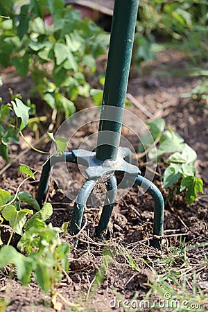 Garden Tiller Stock Photo