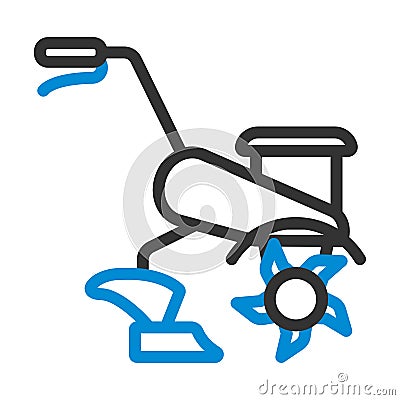 Garden Tiller Icon Vector Illustration