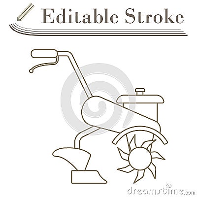 Garden Tiller Icon Vector Illustration