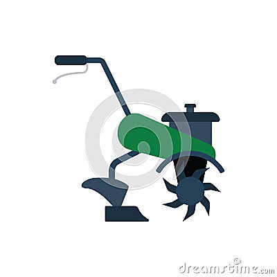 Garden tiller icon Vector Illustration