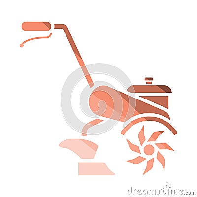 Garden tiller icon Vector Illustration