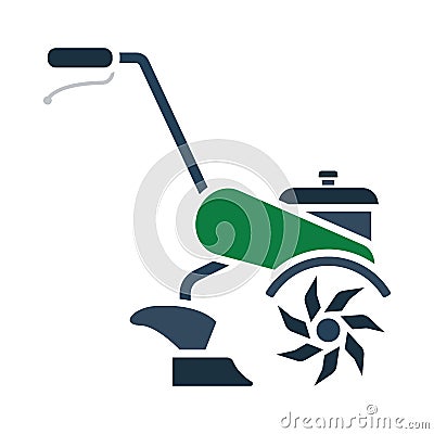 Garden Tiller Icon Vector Illustration