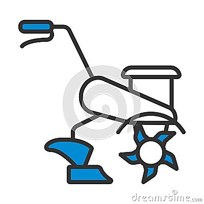 Garden Tiller Icon Vector Illustration