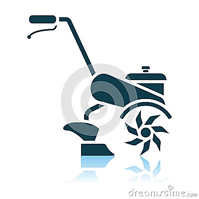 Garden Tiller Icon Vector Illustration