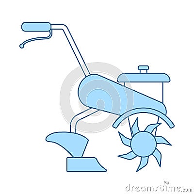 Garden Tiller Icon Vector Illustration