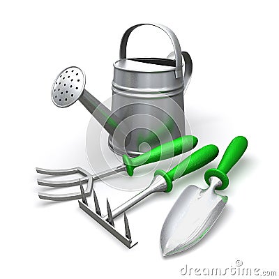 Garden Tools And Watering Can Stock Image - Image: 21267581
