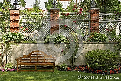 Garden Trellis Stock Photo