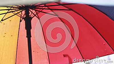 Garden umbrella, umbrella with colorful design Editorial Stock Photo