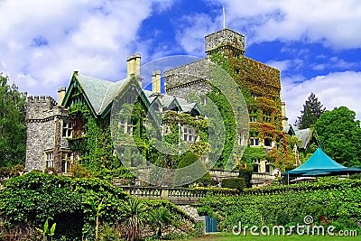 Hatley Castle, Royal Roads University, Victoria, Vancouver Island, British Columbia, Canada Stock Photo