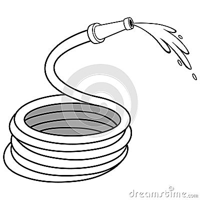 Garden Water Hose Illustration Vector Illustration