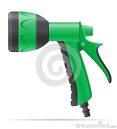 Garden watering gun vector illustration Vector Illustration