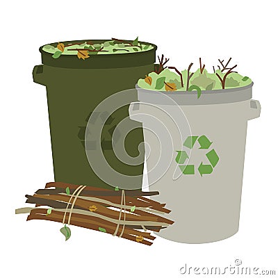Garden or yard waste Vector Illustration