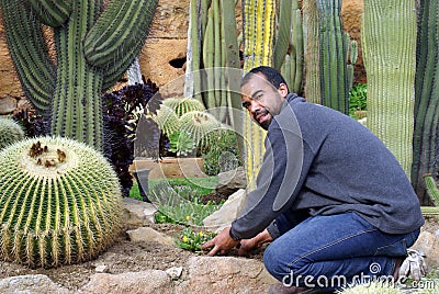 Gardener at work Stock Photo