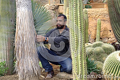 Gardener at work Stock Photo