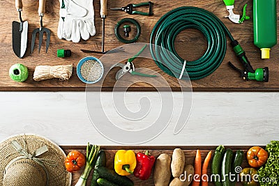 Gardening and farming banner Stock Photo