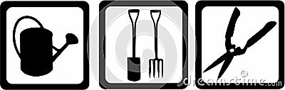 Gardening Gardener Tools Icon Vector Illustration