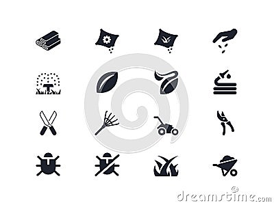 Gardening icons 2. Lyra series Vector Illustration