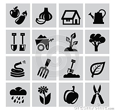 Gardening icons Vector Illustration