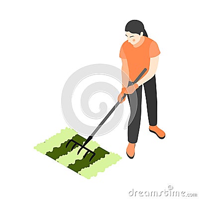 Gardening Isometric Icon Vector Illustration