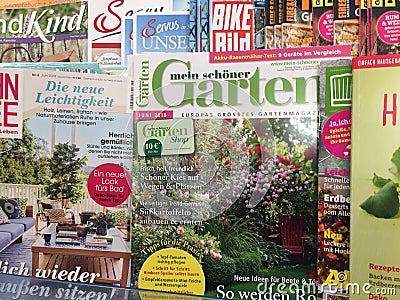 Gardening magazines covers Editorial Stock Photo