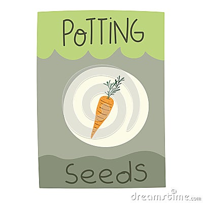 gardening potting seeds Vector Illustration