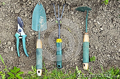 Gardening tools Stock Photo