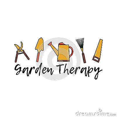 Gardening tools. Vector Illustration