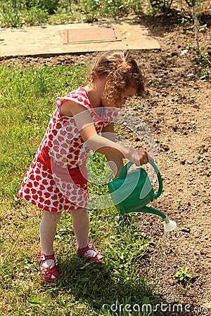 Gardening watering Stock Photo