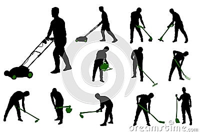 Gardening work Vector Illustration