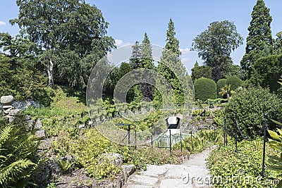 The gardens at Brodsworth Hall, Doncaster, England Stock Photo