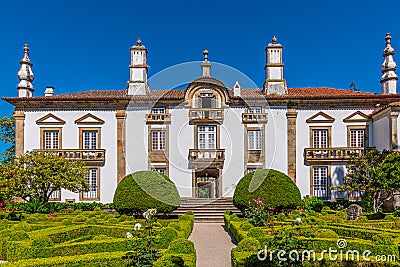 Gardens and Casa de Mateus estate in Portugal Stock Photo