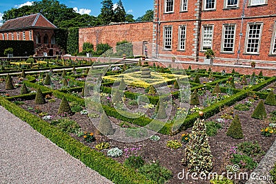 Gardens at Hanbury Hall Stock Photo