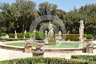 Gardens at Villa Borghese in Rome Stock Photo