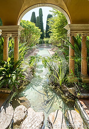 Gardens of Villa Ephrussi de Rothschild, Nice, France Editorial Stock Photo